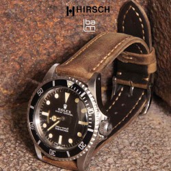 Watchstrap Hirsch HERITAGE dark brown 20mm
