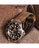 Watchstrap Hirsch HERITAGE dark brown 20mm