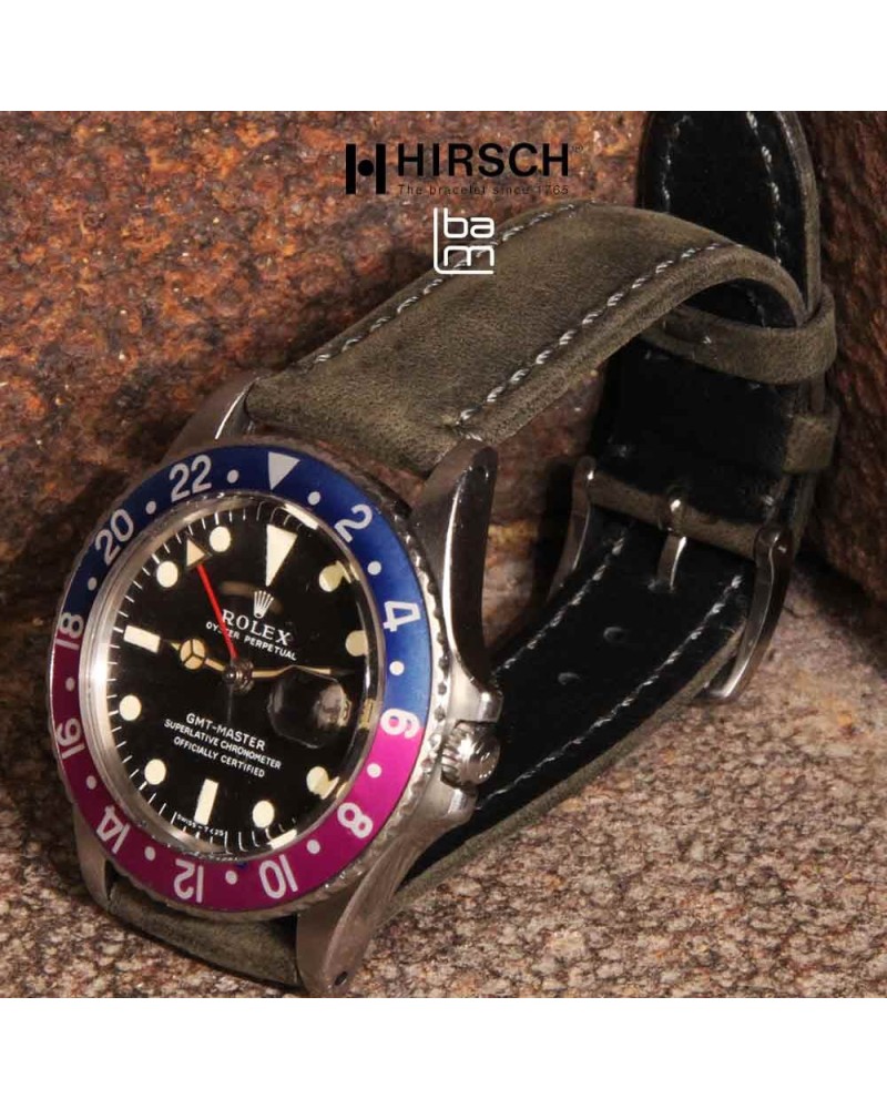 Watchstrap Hirsch HERITAGE grey 20mm