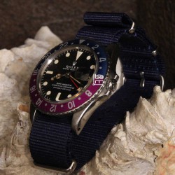 Bracelet de montre NATO 22mm bleu marine