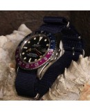 Bracelet de montre NATO 22mm bleu marine