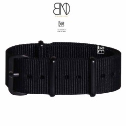 Bracelet NATO 20mm noir PVD Noir