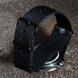 Bracelet NATO 20mm noir PVD Noir