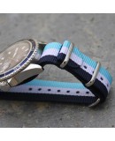 Bracelet NATO 20mm bleu blanc ciel