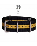 NATO Strap Black with orange center 20mm