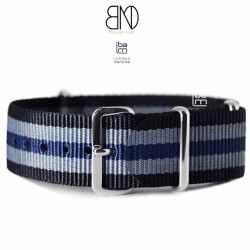 NATO Strap 20mm JB grey and blue