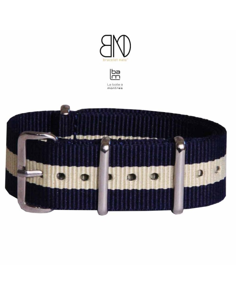 NATO Strap blue beige blue vintage 20mm