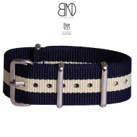 NATO Strap blue beige blue vintage 20mm