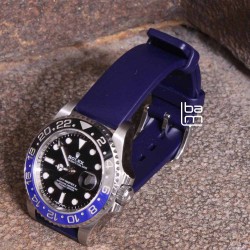 Watchstrap Hirsch PURE Blue 20mm Rubber