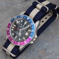 NATO Strap blue beige blue vintage 20mm