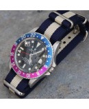 NATO Strap blue beige bue vintage 20mm