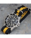 NATO Strap Black with orange center 20mm