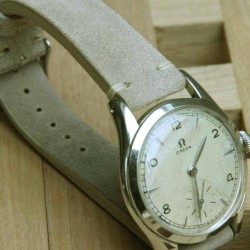 HORSEMAN beige 20mm bracelet montre nubuk