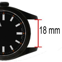 Bracelet de montre PRESTIGE CROCO marron foncé 18mm