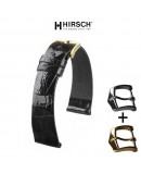 Watchstrap Hirsch PRESTIGE CROCO black 18mm