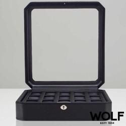 WOLF Windsor watchbox for 15 watches black