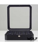 WOLF Windsor watchbox for 15 watches black