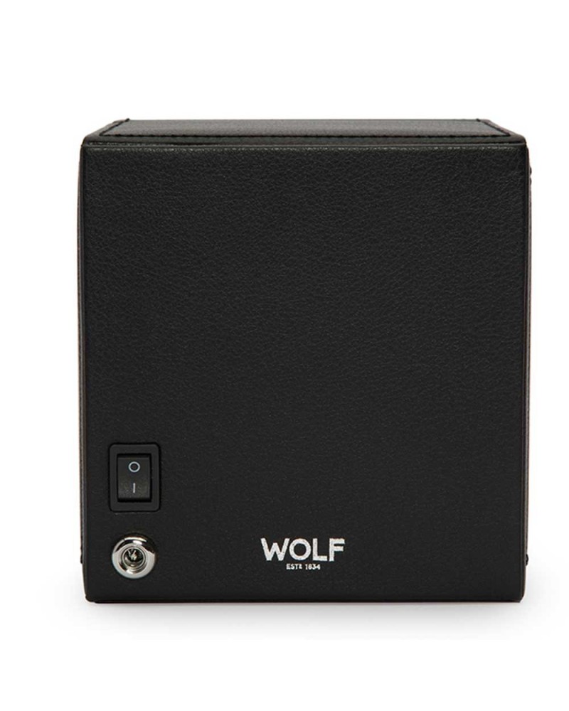 Watchwinder WOLF black with with glass cover