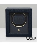 Watchwinder WOLF navy blue with with glass cover Watchwinder WOLF navy blue with with glass cover
