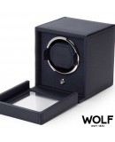 Watchwinder WOLF navy blue with with glass cover Watchwinder WOLF navy blue with with glass cover