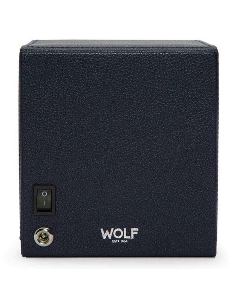 Remontoir WOLF pour 1 montre avec vitre BLEU navy
