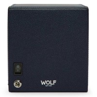 Remontoir WOLF pour 1 montre avec vitre BLEU navy