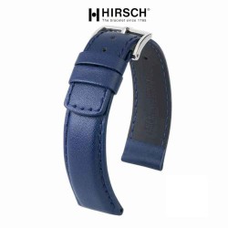 Bracelet Hirsch RUNNER bleu marine lisse 22mm