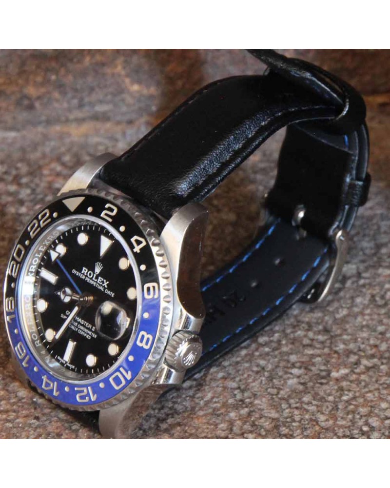 Watchstrap Hirsch RUNNER black 22mm