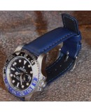 Bracelet Hirsch RUNNER bleu marine lisse 22mm waterproof