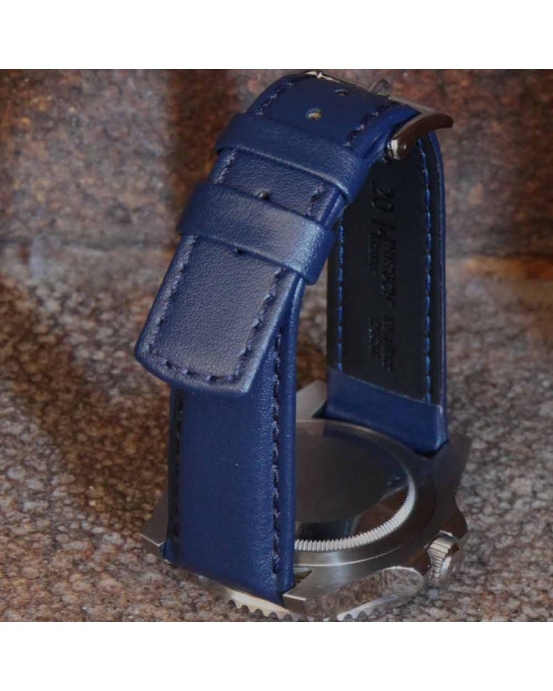 Watchstrap Hirsch RUNNER navy blue 20mm