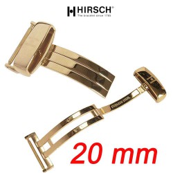 Buckle Hirsch deployment 20mm Polished gold plated