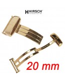 Buckle Hirsch deployment 20mm Polished gold plated