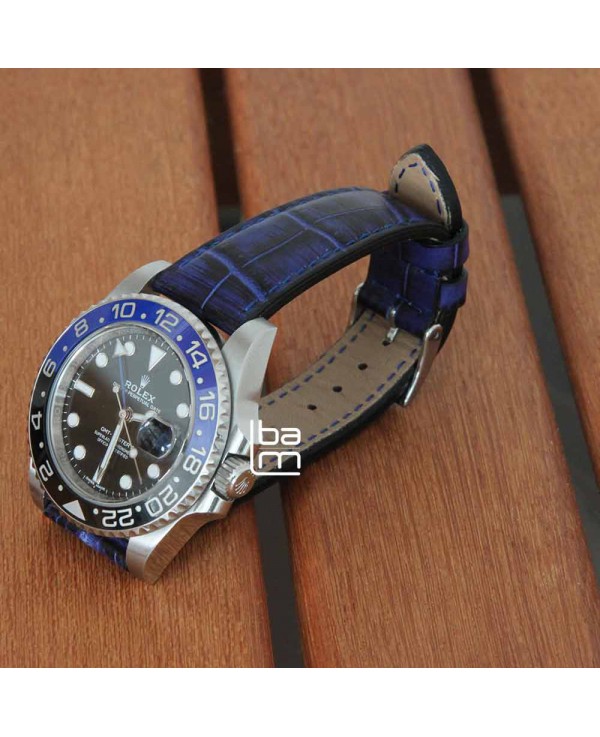 Watchstrap AREZZO PATINO blue 20mm