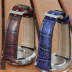 Watchstrap AREZZO PATINO blue 20mm