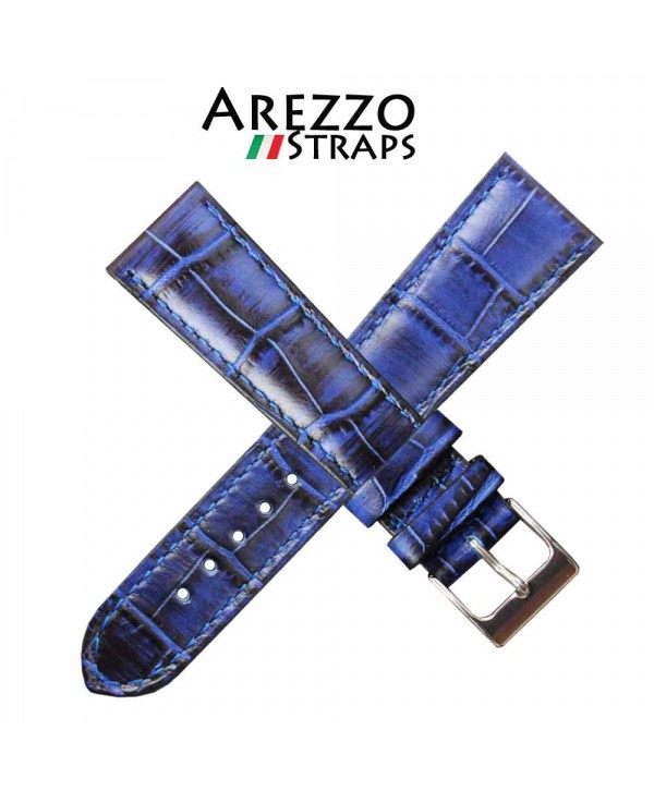 Watchstrap AREZZO PATINO blue 22mm