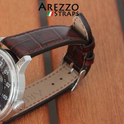 Watchstrap AREZZO PATINO brown 20mm