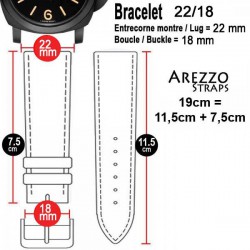 Bracelet montre AREZZO PATINO bleu 22mm