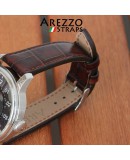 Watchstrap AREZZO PATINO brown 22mm