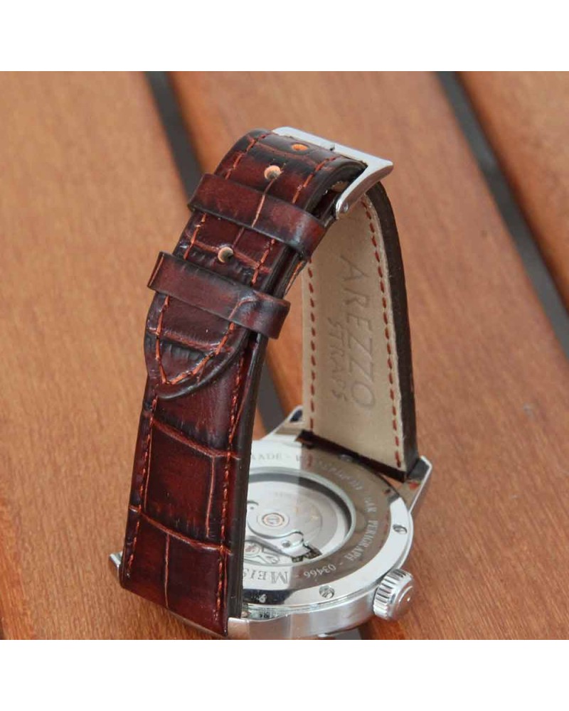 Bracelet montre AREZZO PATINO marron 22mm