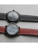 Watchstrap Hirsch KNIGHT black 22mm white stiches Watchstrap Hirsch KNIGHT black 22mm white stiches