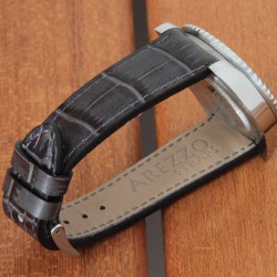 Bracelet montre AREZZO PATINO noir gris 20mm