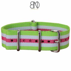 Bracelet NATO 20mm APPLE vert rose