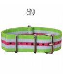 Bracelet NATO 20mm APPLE vert rose