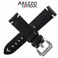 Bracelet montre AREZZO BUFFALO noir 20mm