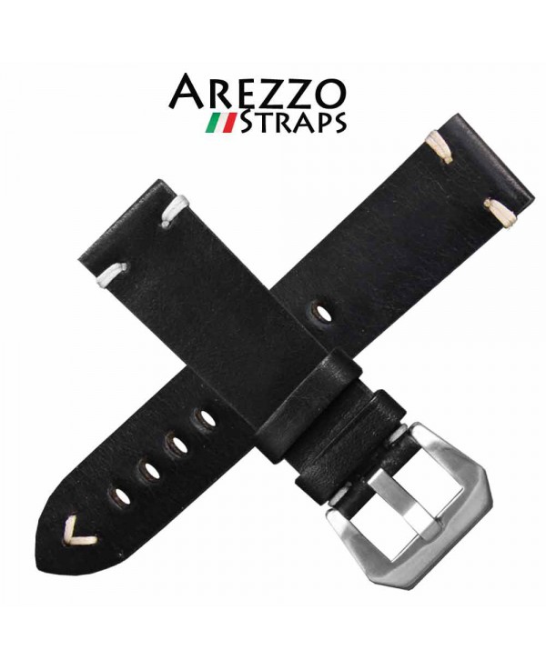 Bracelet montre AREZZO BUFFALO noir 20mm