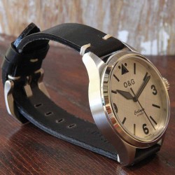 Watchstrap AREZZO BUFFALO black 20mm