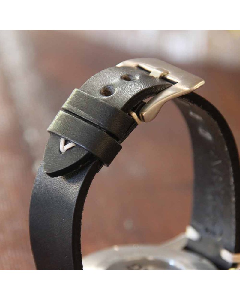 Watchstrap AREZZO BUFFALO black 20mm