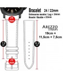 Bracelet montre AREZZO BUFFALO noir 24mm