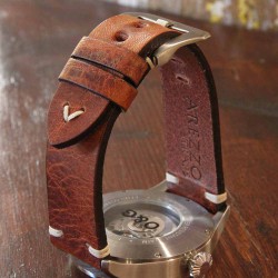 Bracelet montre AREZZO BUFFALO marron 20mm