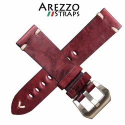 Bracelet montre AREZZO BUFFALO bordeaux 20mm